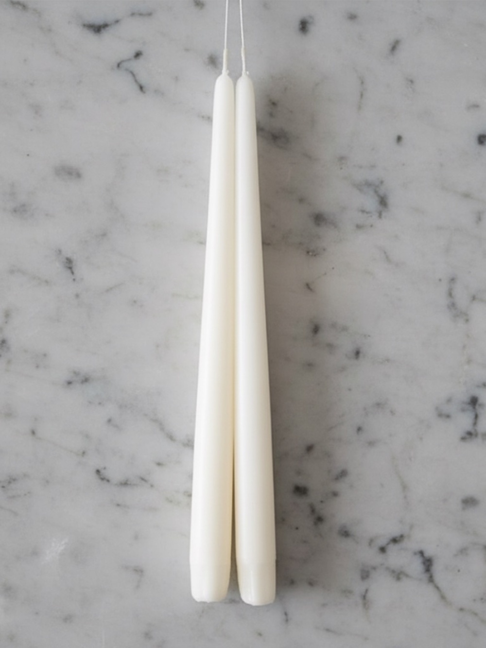 12" Ivory Taper Candle Pairs